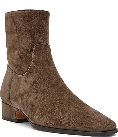 Dusty Suede Square Toe Ankle Booties by Steve Madden