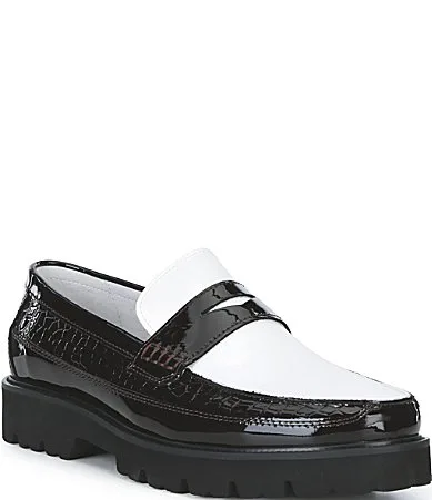 Adler Color Block Lug Penny Loafers by Marc Nolan