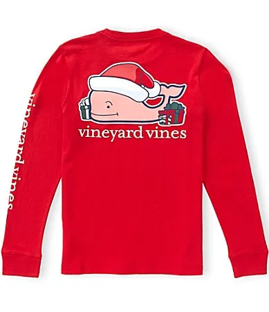 Santa Whale Graphic Long Sleeve T-Shirt by Vineyard Vines