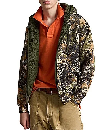 Forest Print Double Knit Hoodie by Polo Ralph Lauren