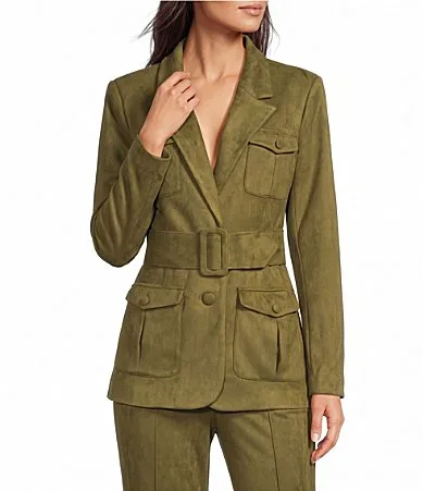 Belle by Badgley Mischka x Bracie Aston Carol Suede Jacket by Badgley Mischka