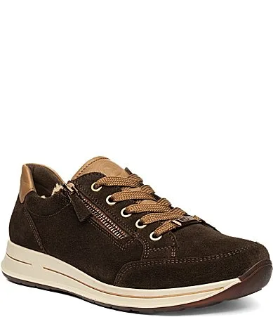 Oleanna Suede Side Zip Sneakers by Ara