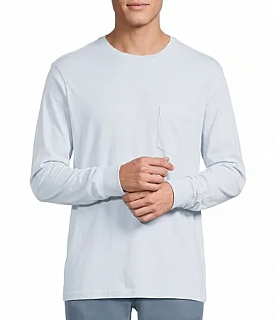 Solid Long Sleeve Pocket T-Shirt by Cremieux
