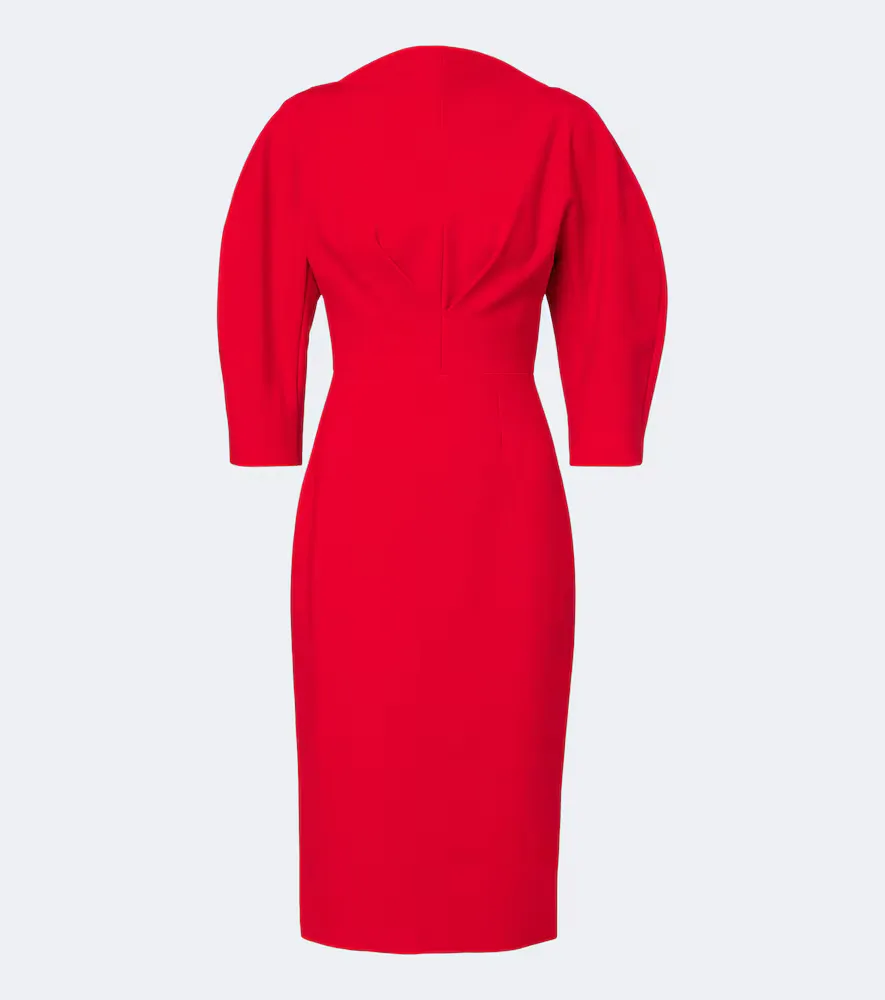 Draped Wool-Blend Cocktail Dress by Carolina Herrera
