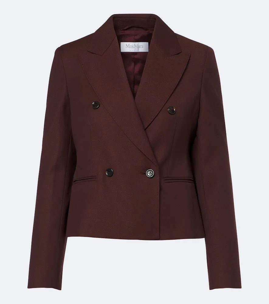 Double-Breasted Virgin Wool Blazer by Max Mara