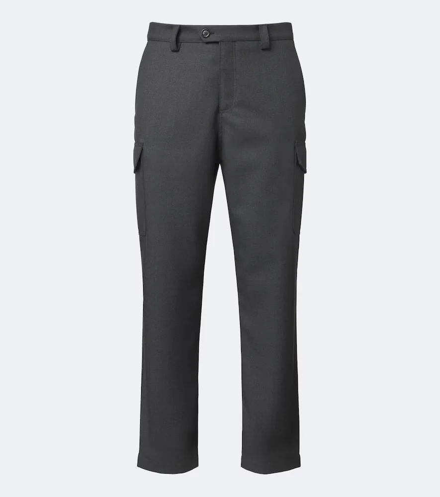 Wool Straight Pants by Brunello Cucinelli