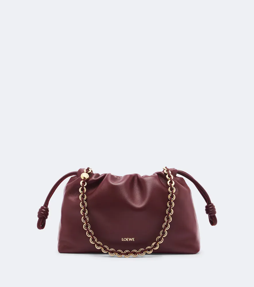 Flamenco Medium Leather Clutch by Loewe
