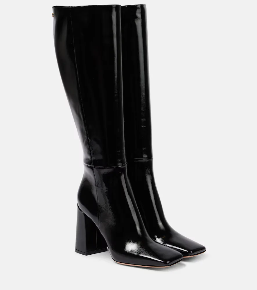 95 Patent Leather Knee-High Boots