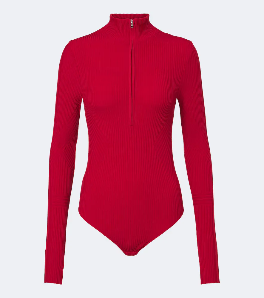 Ribbed-Knit Wool-Blend Bodysuit by Perfect Moment