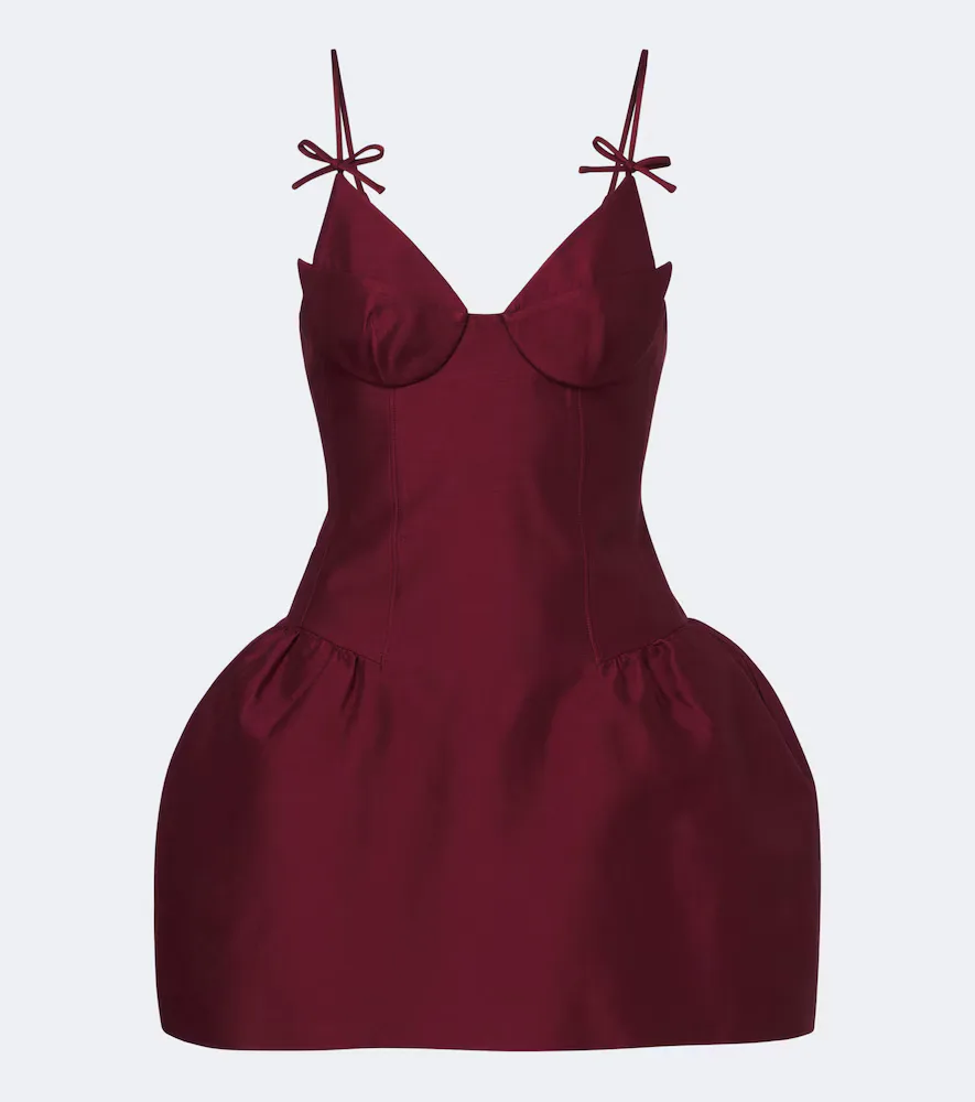 Shushu/Tong Wool and Silk-Blend Bustier Dress by Shushutong