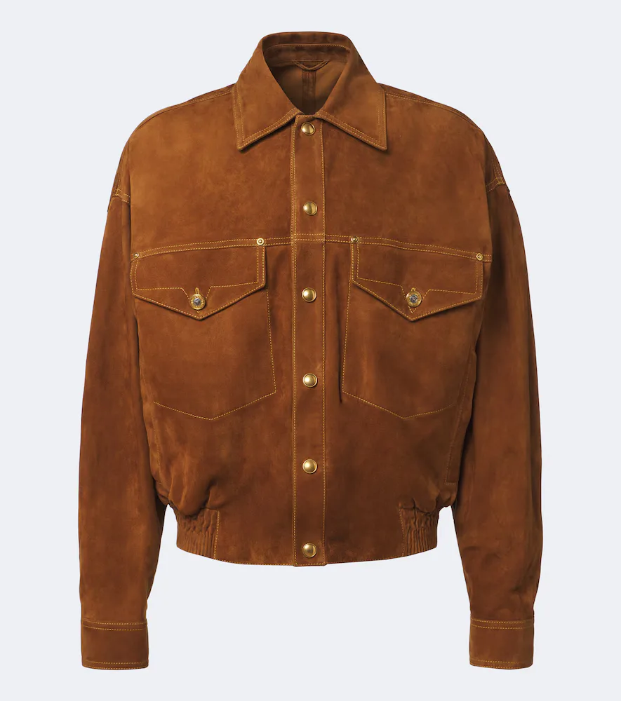 Suede Blouson Jacket by Versace