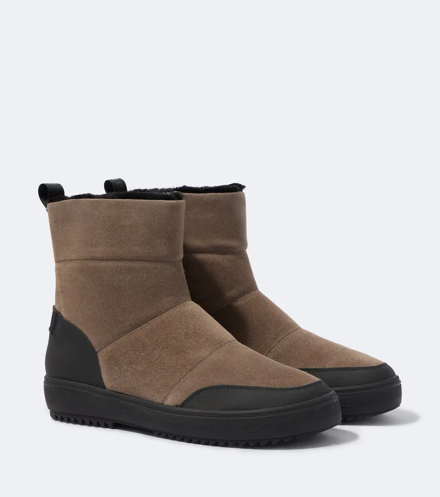 Shearling-Lined Suede Ankle Boots by Bogner