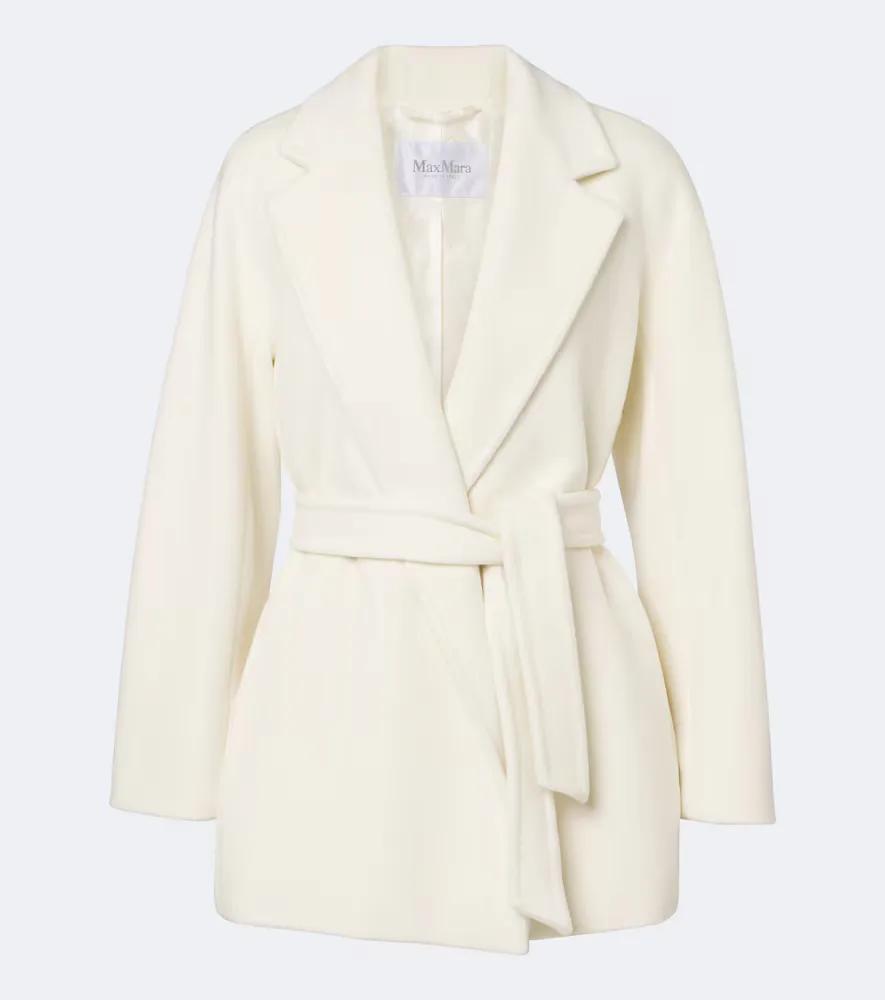 Virgin Wool Wrap Coat by Max Mara
