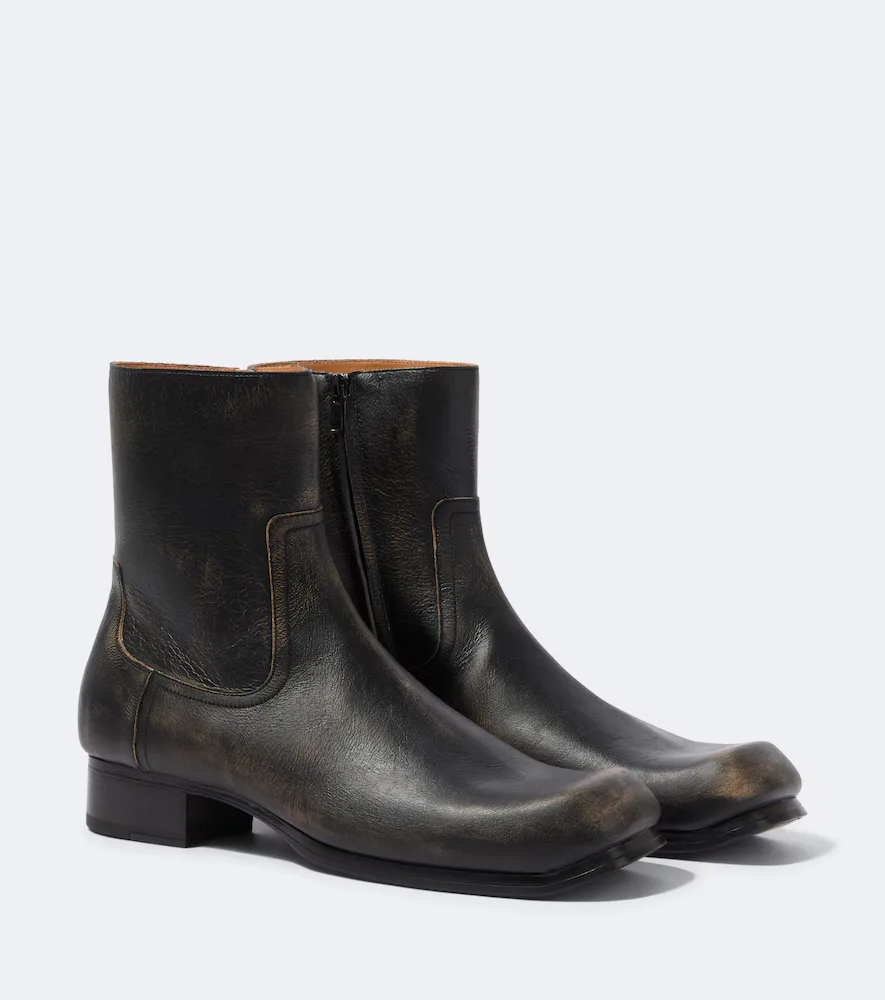 Float Leather Ankle Boots