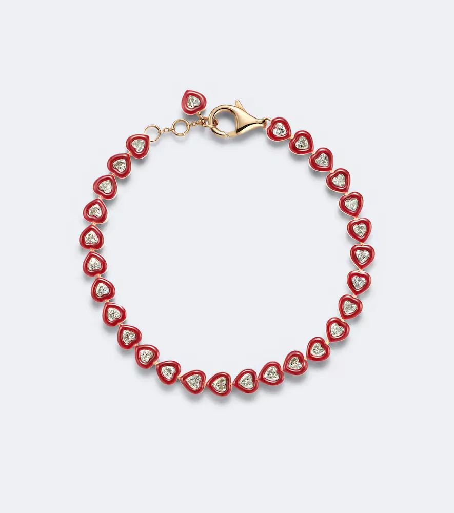 Candy Crush 18kt Rose Gold and Enamel Bracelet with Diamonds