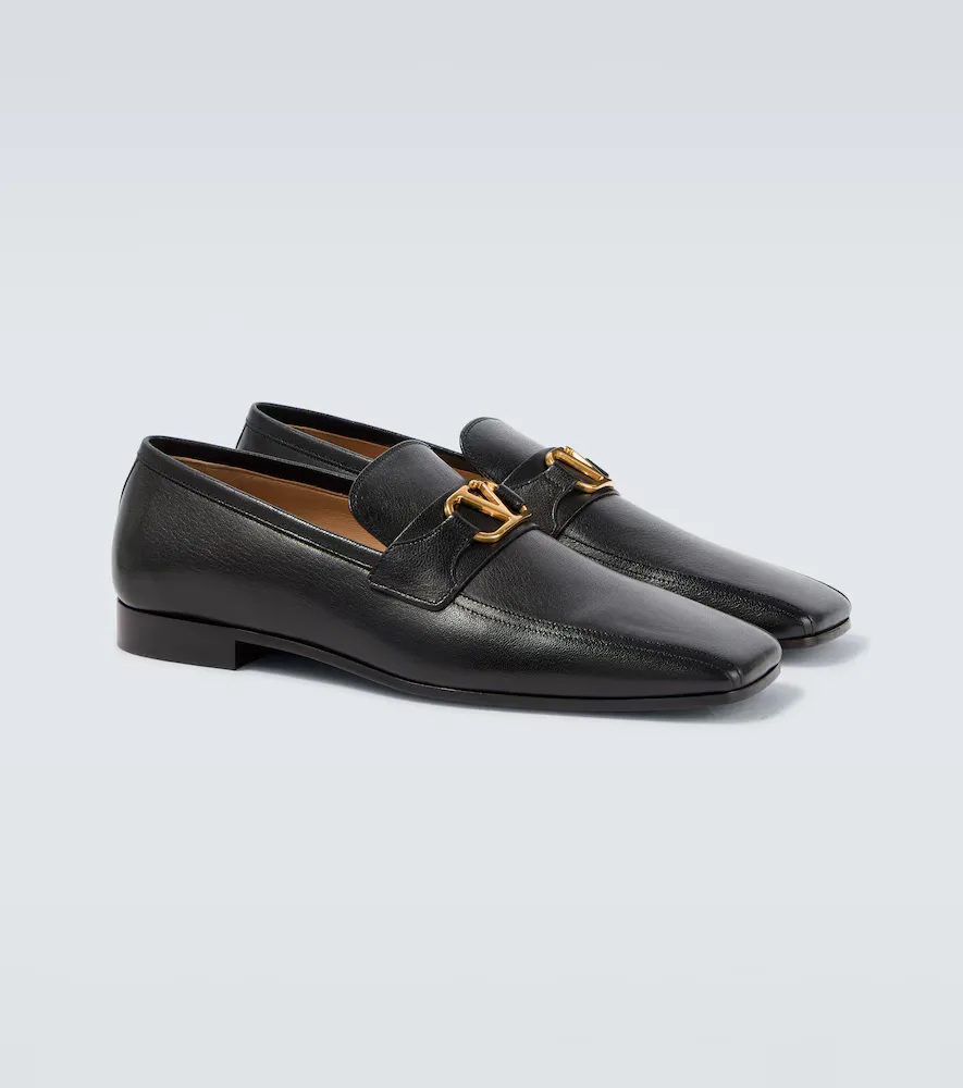 VLogo Leather Loafers by Valentino Garavani
