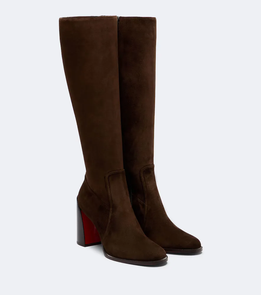 Iranina Suede Knee-High Boots by Christian Louboutin