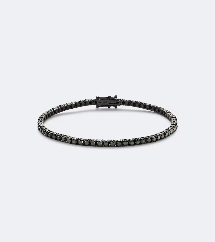18kt Black Gold Tennis Bracelet with Black Diamonds by Shay Jewelry