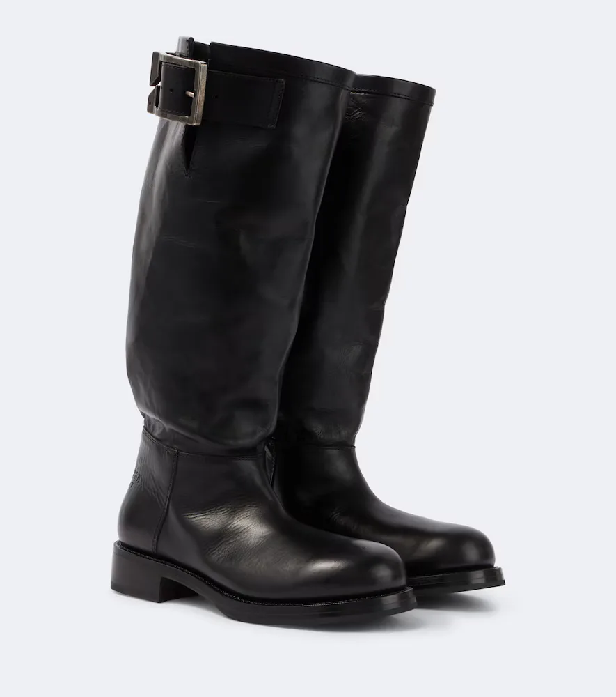 Motor Leather Knee-High Boots by Balenciaga