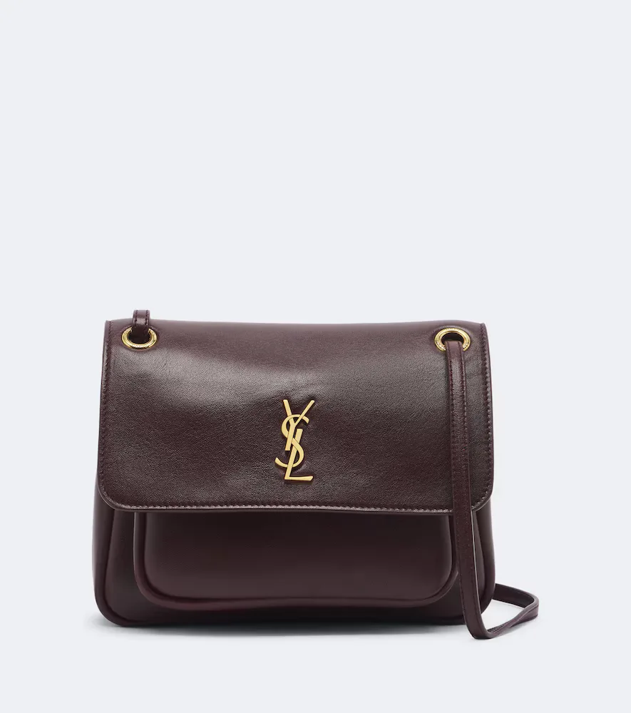 Niki Cassandre Leather Shoulder Bag by Saint Laurent