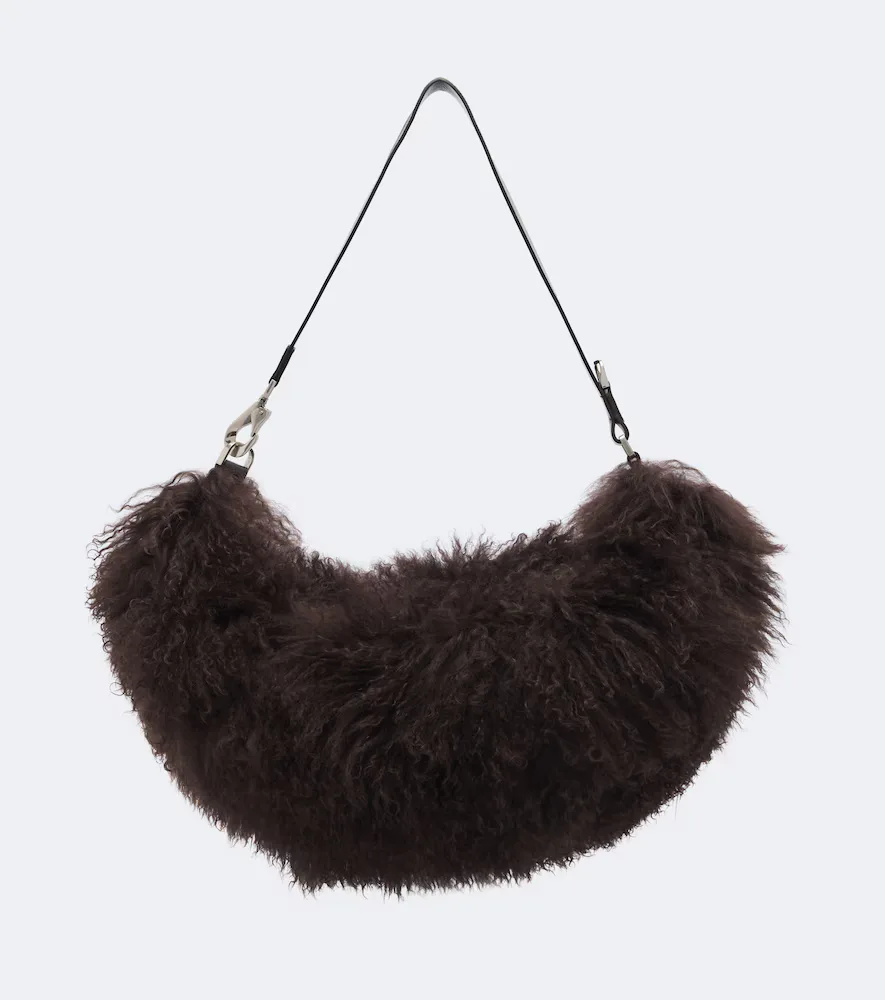 Quiver Clip Shearling Shoulder Bag by Lemaire