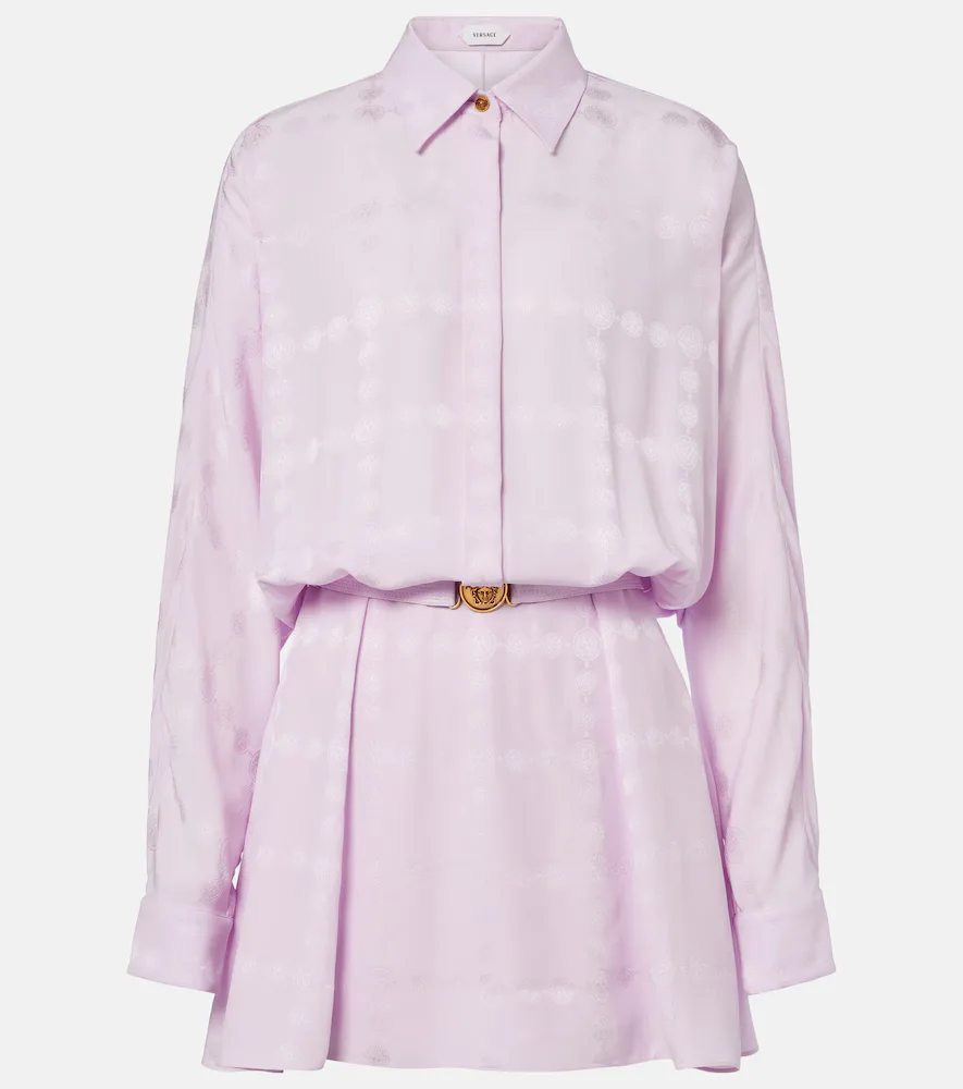 Medusa Silk Crpe Satin Shirt Dress by Versace