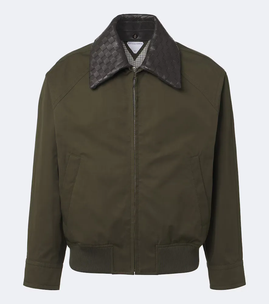 Intrecciato Cotton Twill Blouson Jacket by Bottega Veneta