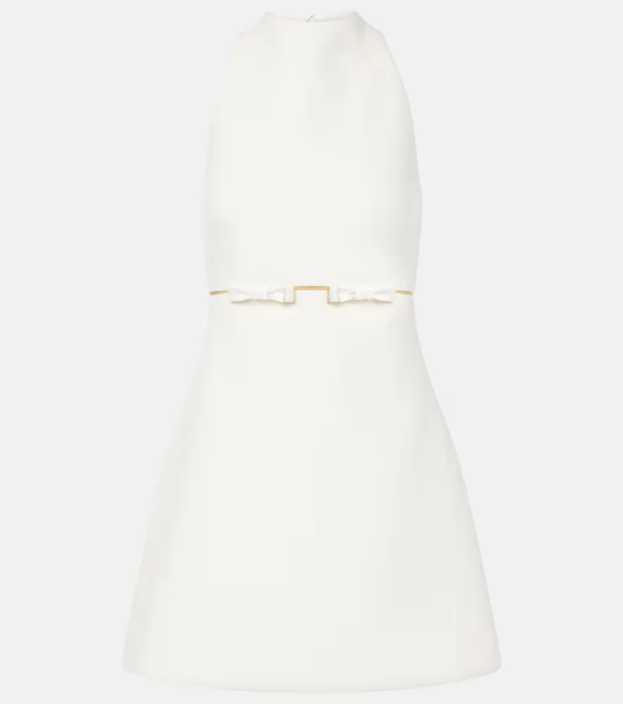 Bridal Jalie Bow-Detail Crpe Minidress by Safiyaa