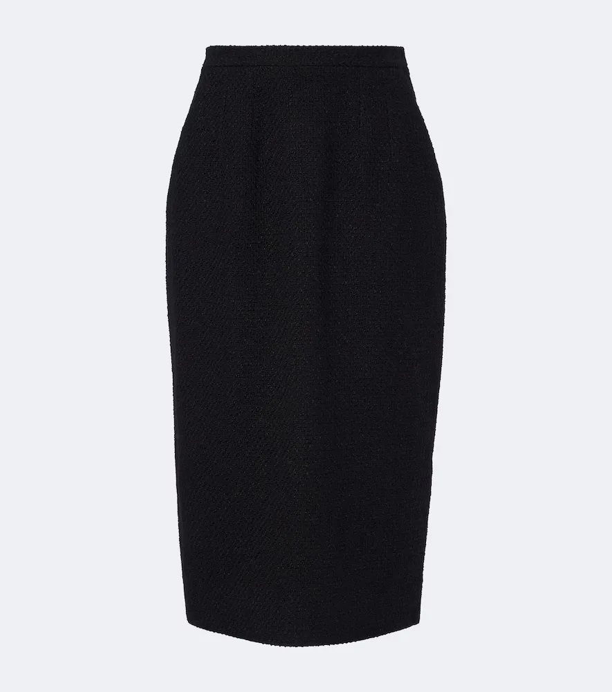 Cotton and Linen-Blend Tweed Pencil Skirt by Dolce&Gabbana