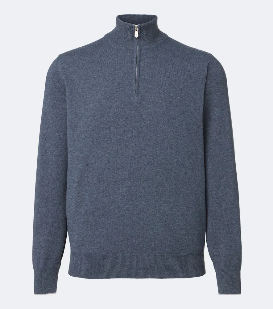 Cashmere Half-Zip Sweater by Brunello Cucinelli