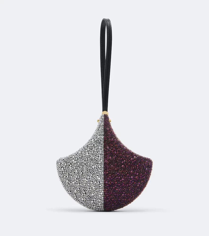 Ginkgo Crystal-Embellished Clutch by BVLGARI