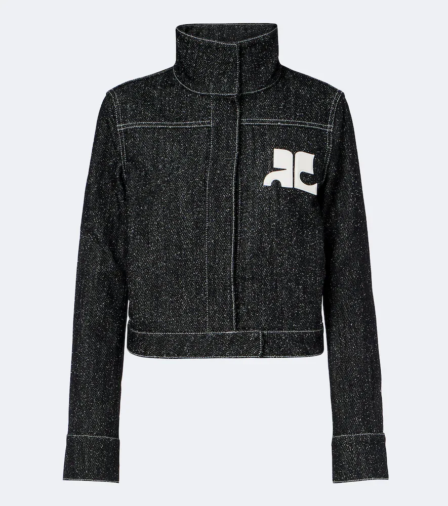 Logo Denim Tweed Jacket by Courreges