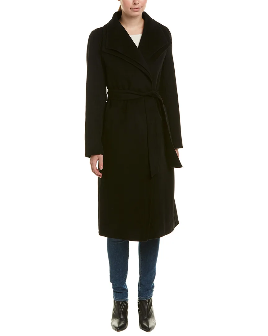 Elliot Wool-Blend Wrap Coat by Tahari