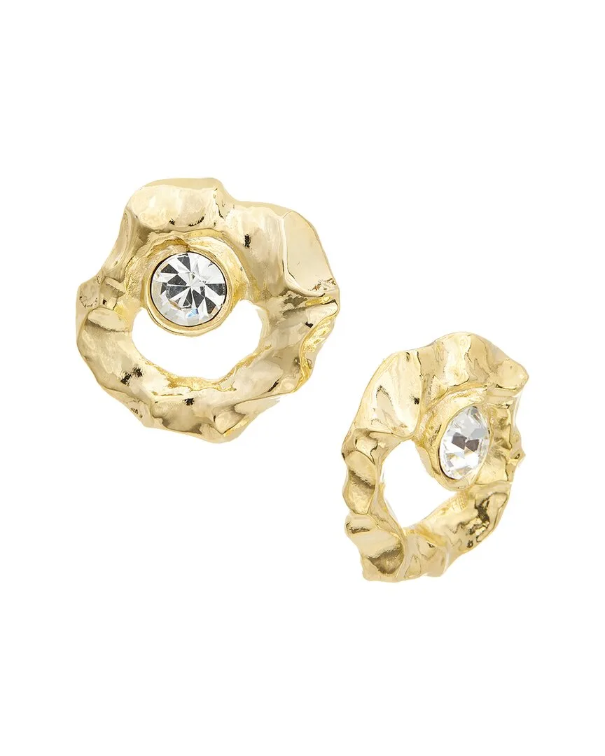 Round Stud Textured Earrings by Oscar de la Renta