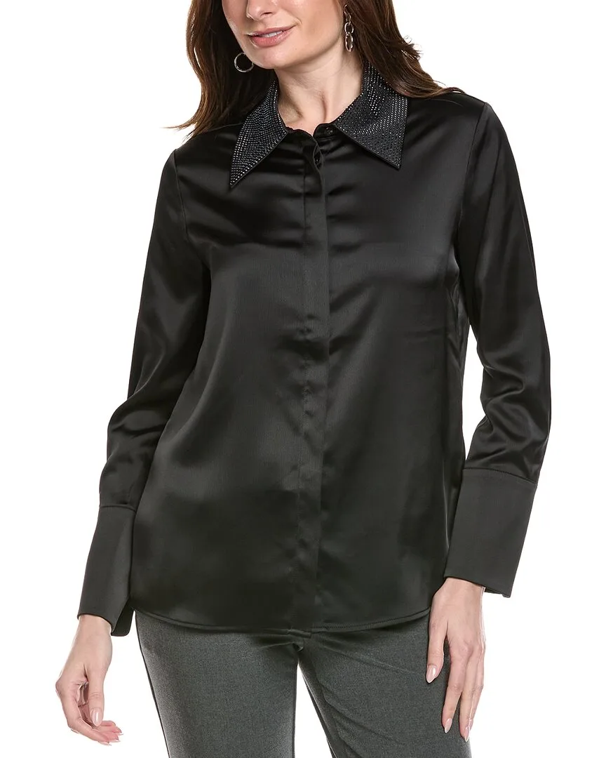Ribkoff Rhinestones Collar Top by Joseph