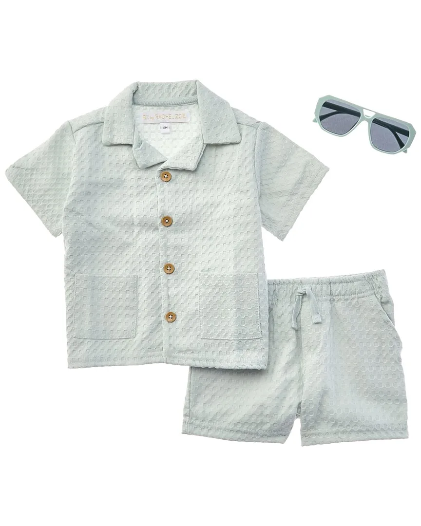 3Pc Knit Top & Short Set by Rachel Zoe