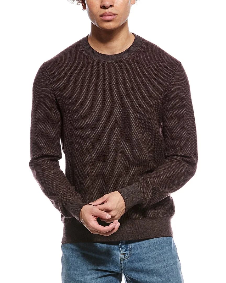 Geo Jacquard Wool & Cashmere Crewneck Sweatshirt by Vince