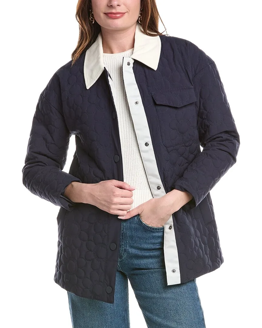 Floral Embossed Quilted Jacket by Nvlt