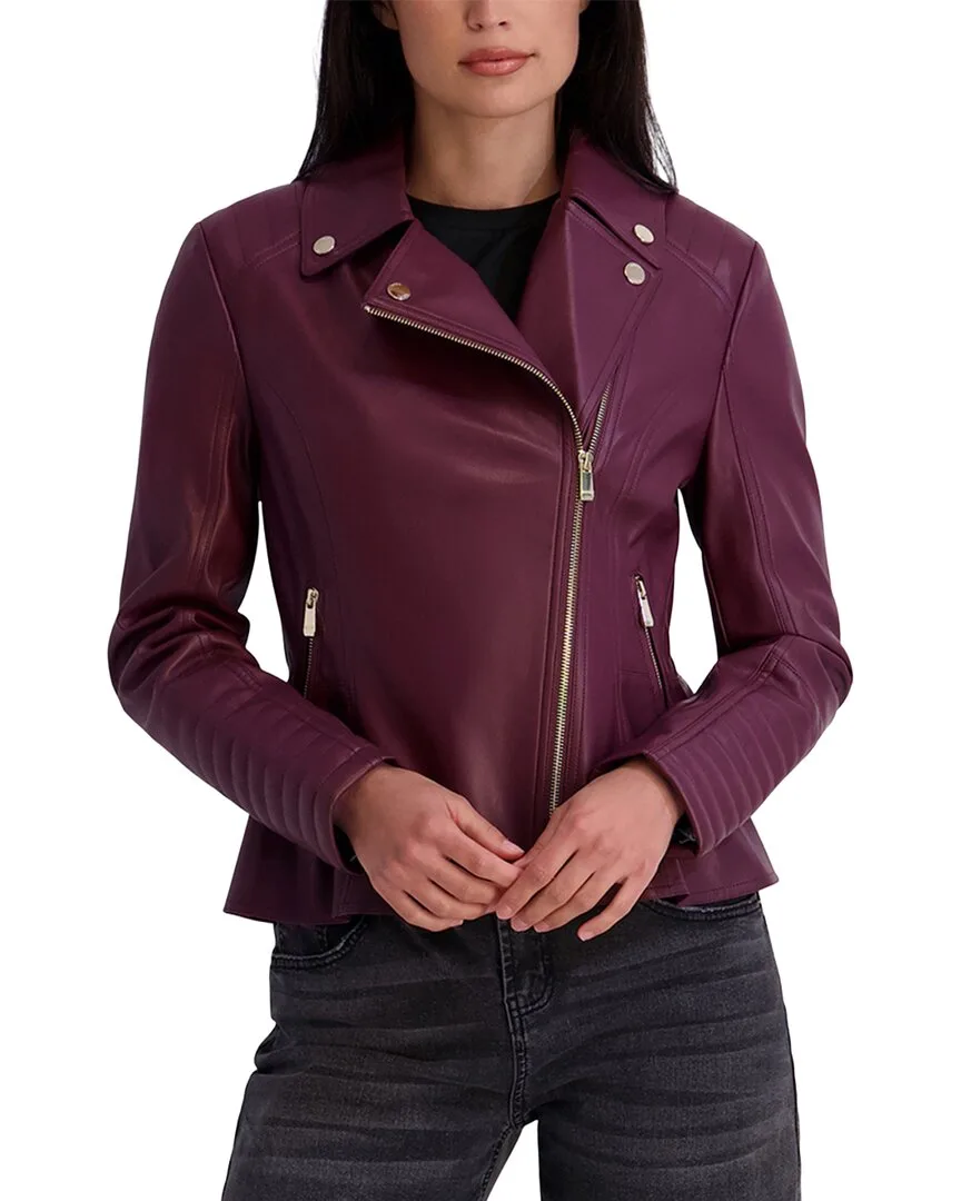 Faux Leather Moto Jacket by Kensie
