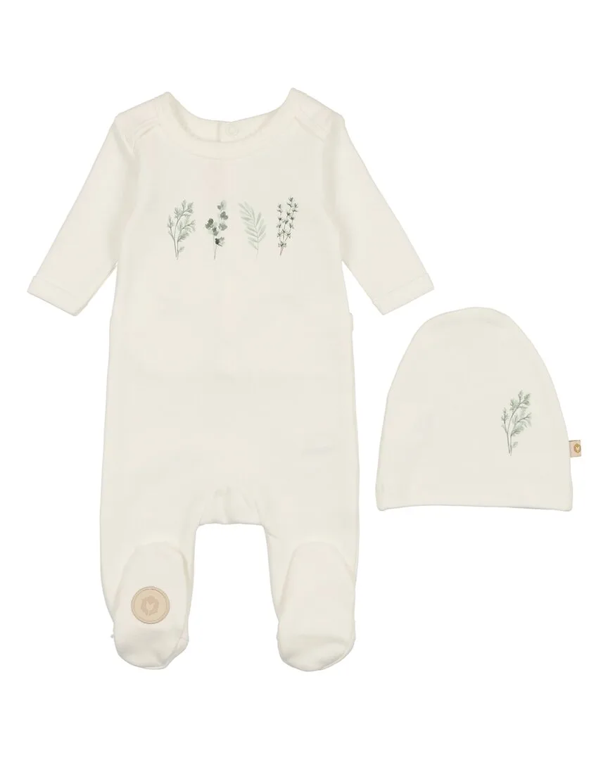 Garden Glow Footie & Hat Set by Mon Tresor