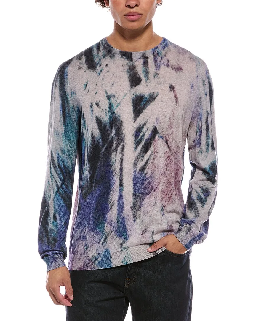 Cotton by Autumn Cashmere Leaf Print Cashmere-Blend Crewneck Sweater by Autumn Cashmere
