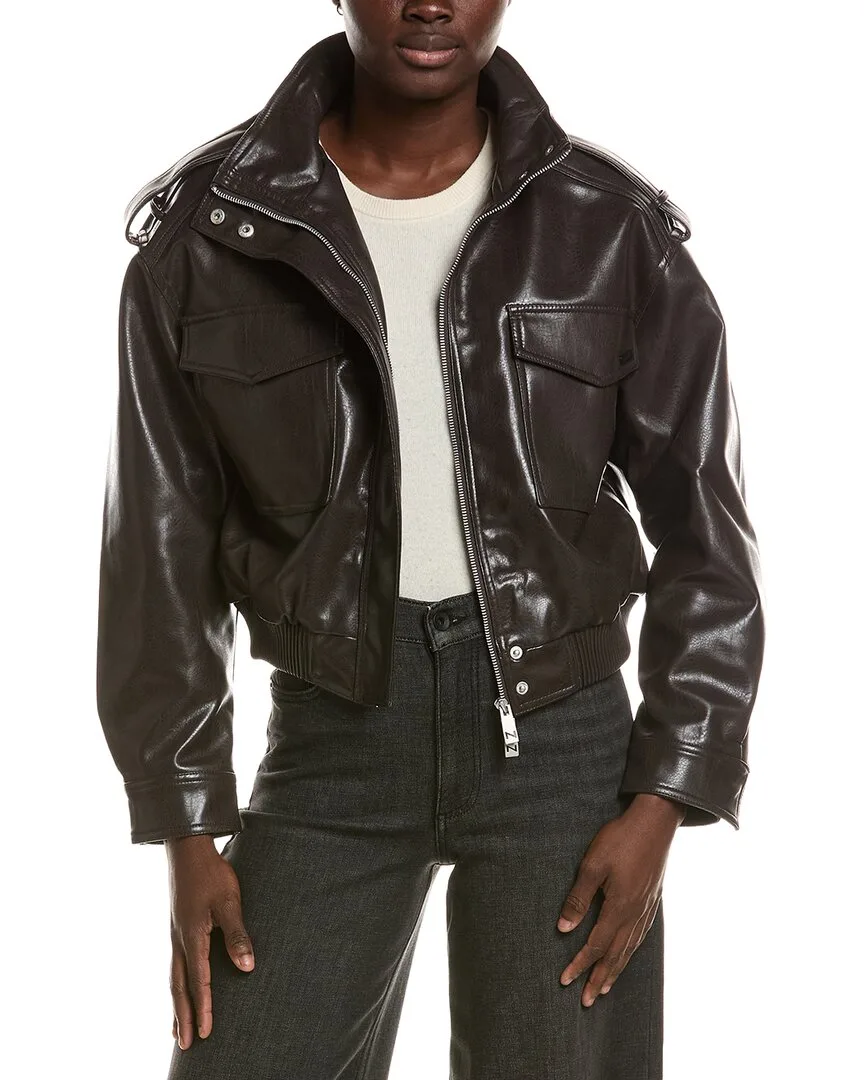 Angele Vegan Leather Coat by Noize
