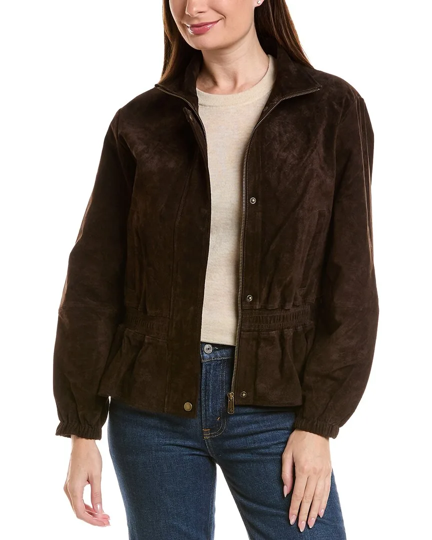 Suede Peplum Jacket by Scotch & Soda