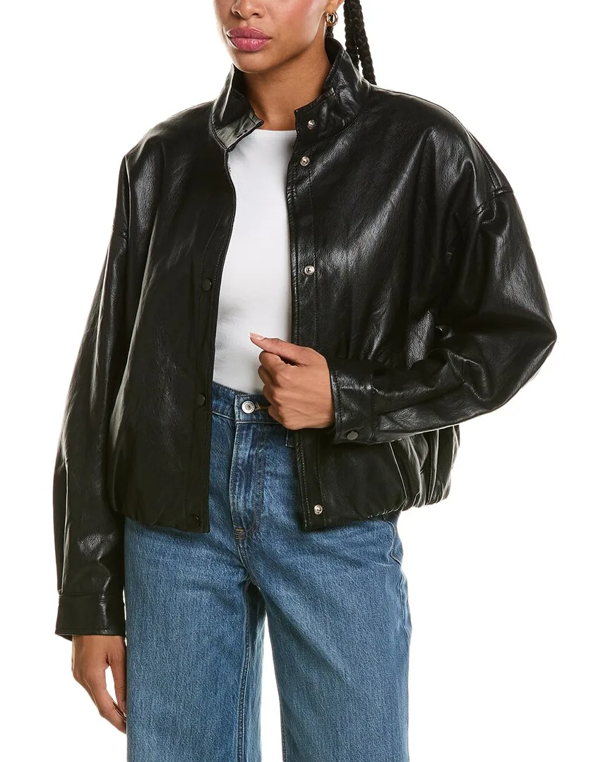 Stella + Lorenzo Faux Leather Jacket
