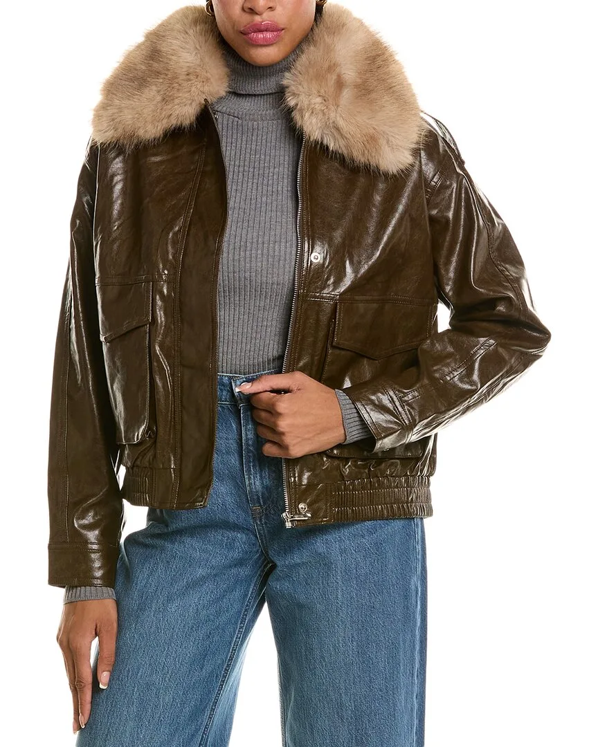 Stella + Lorenzo Faux Leather Jacket