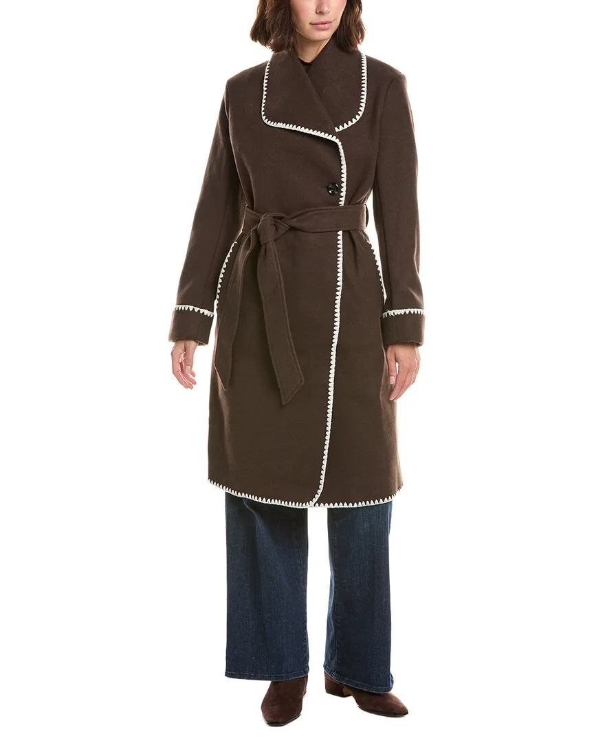 Doubleface Wrap Coat by Ellen Tracy