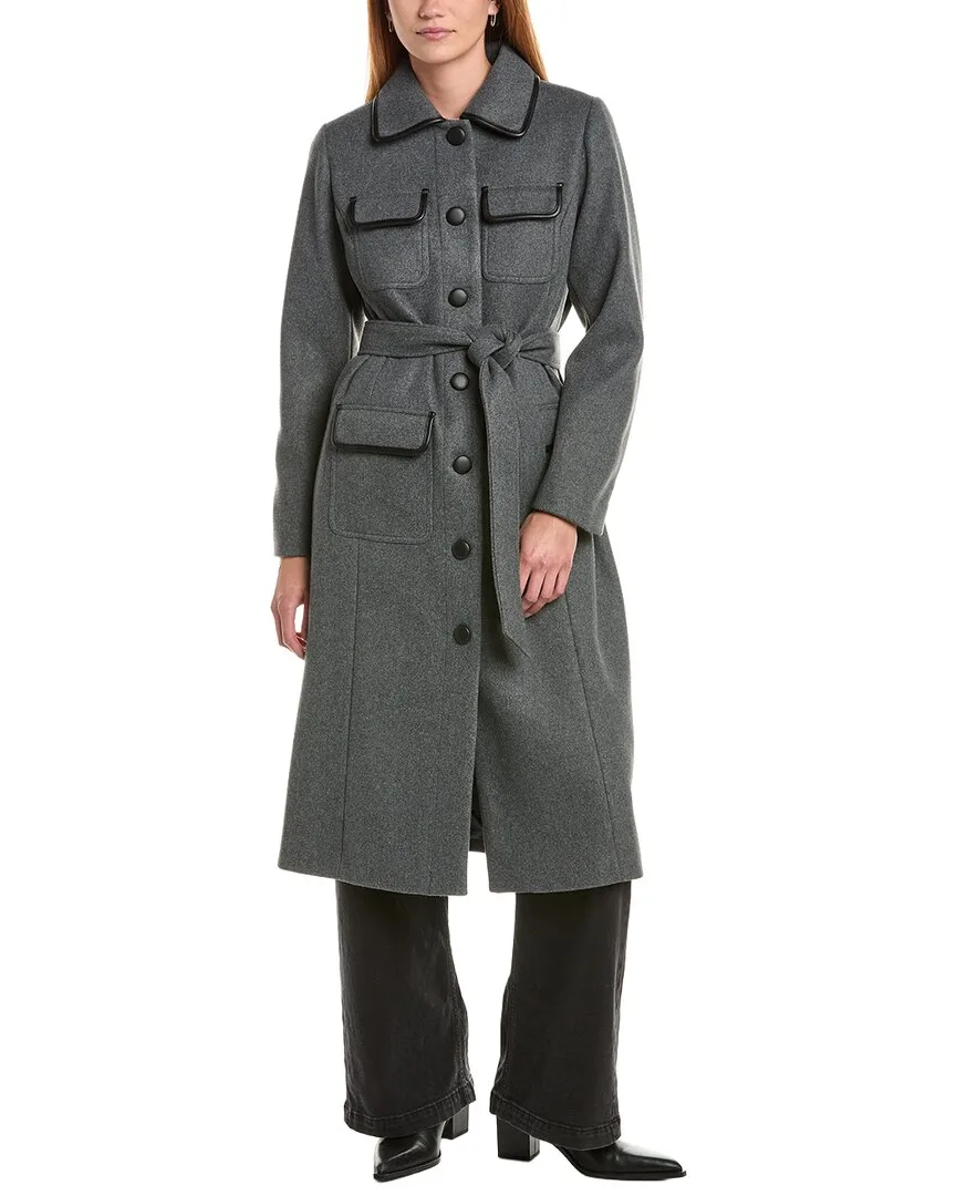 Longline Belted Coat by Ellen Tracy