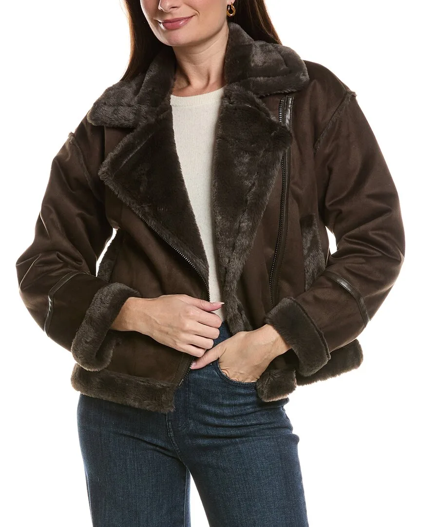Cropped Zip-Up Biker Jacket by Nvlt