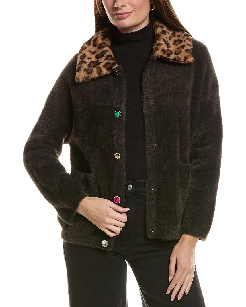 Eyelash Knit Bomber Coatigan by Nvlt