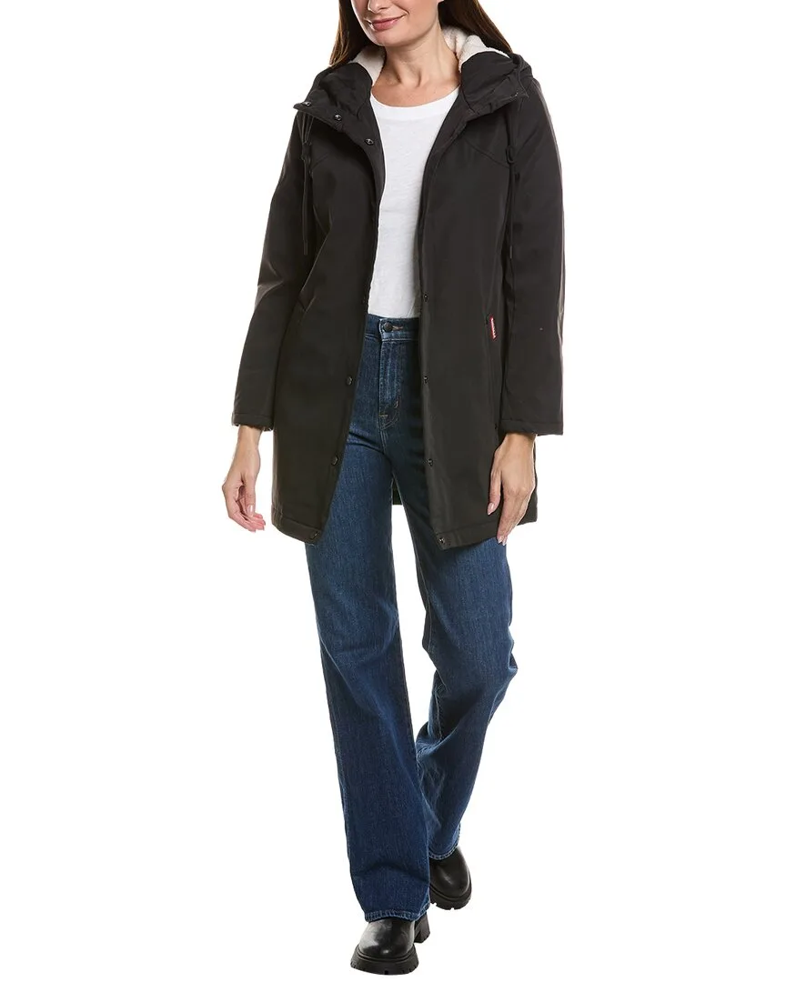 Billie Canvas Mid Length Hooded Rain Jacket by Hunter
